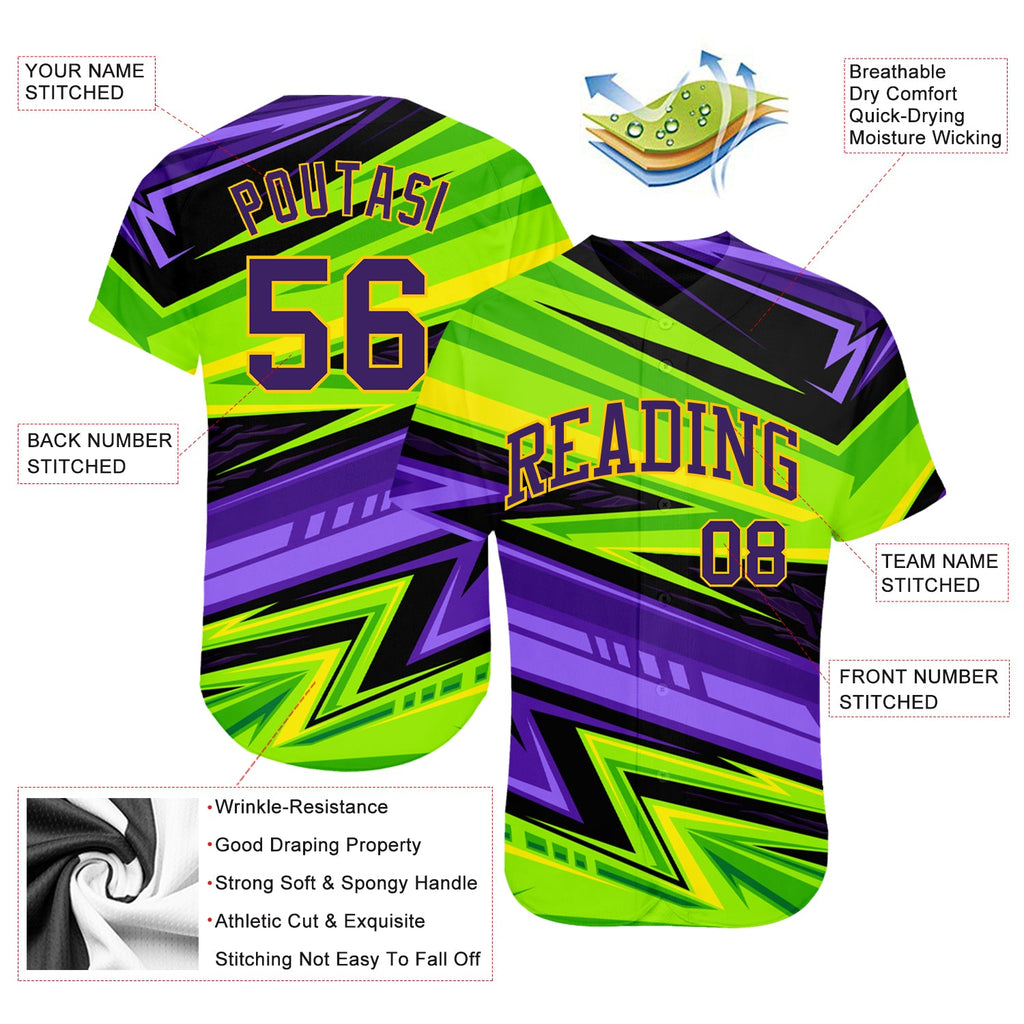 Custom 3D pattern design abstract pattern for sport team authentic baseball jersey with free shipping2