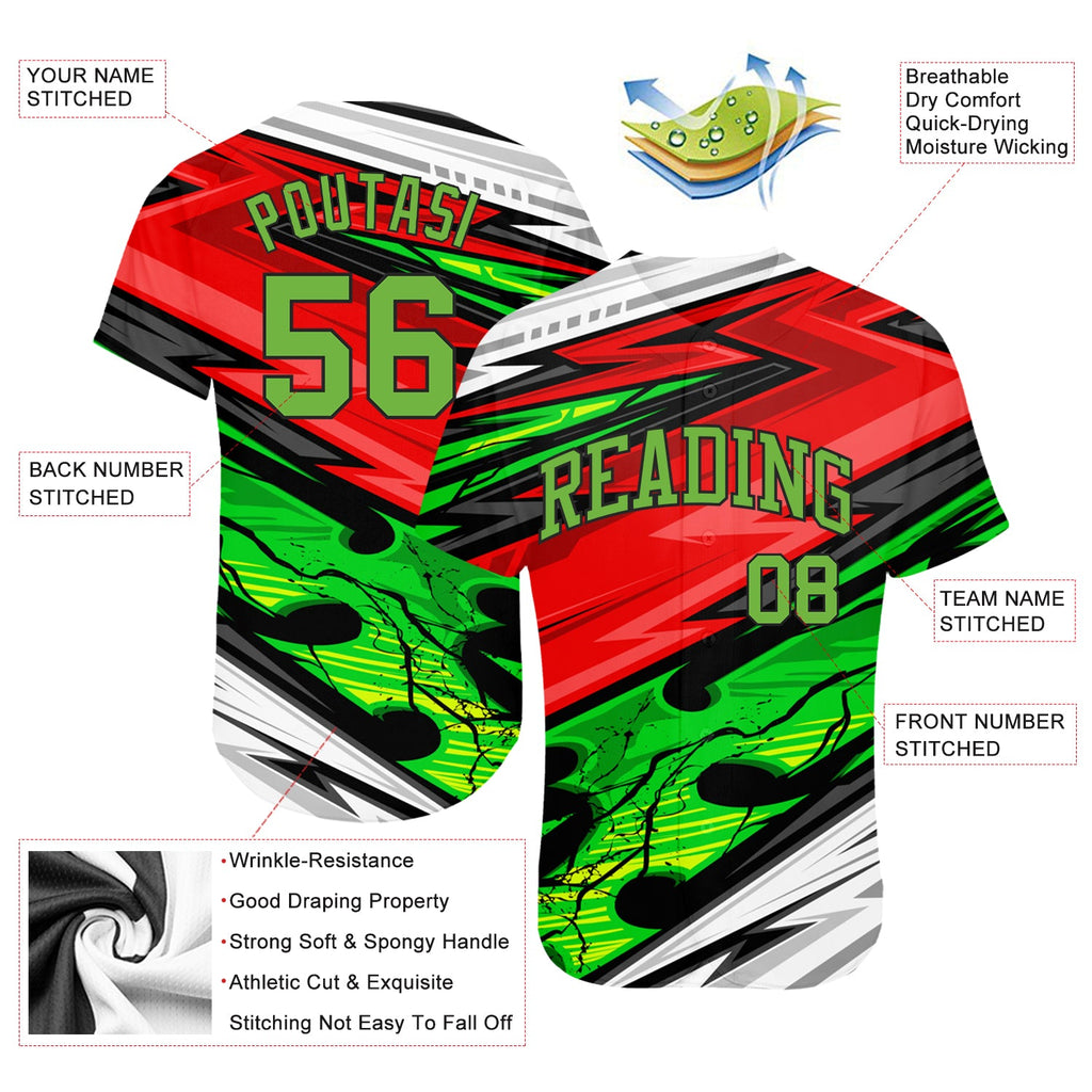 Custom 3D pattern design abstract pattern for sport team authentic baseball jersey with free shipping2