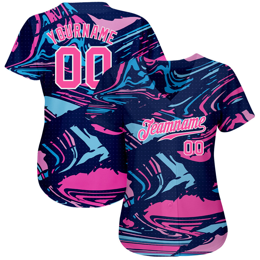 Custom 3D pattern design authentic sport baseball jersey with free shipping1