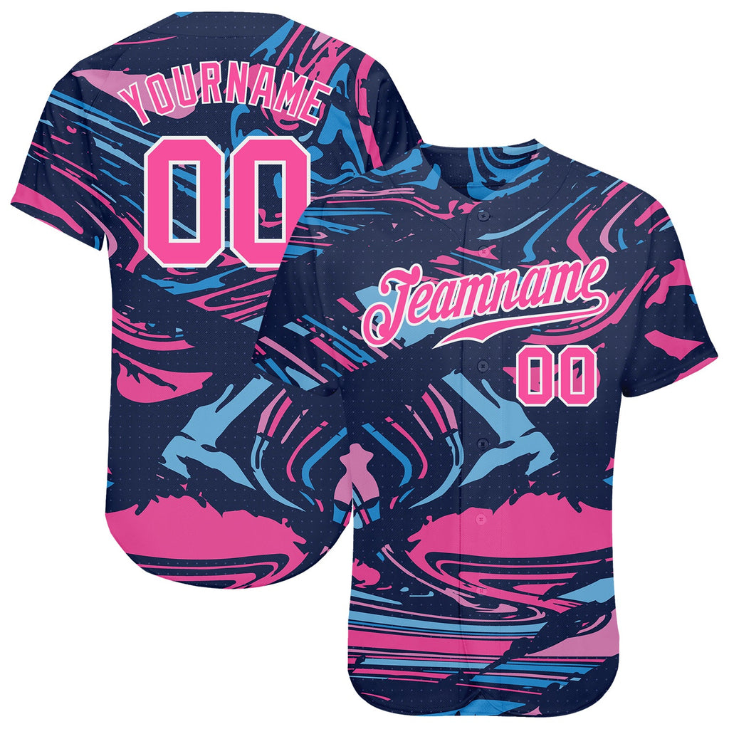 Custom 3D pattern design authentic sport baseball jersey with free shipping3
