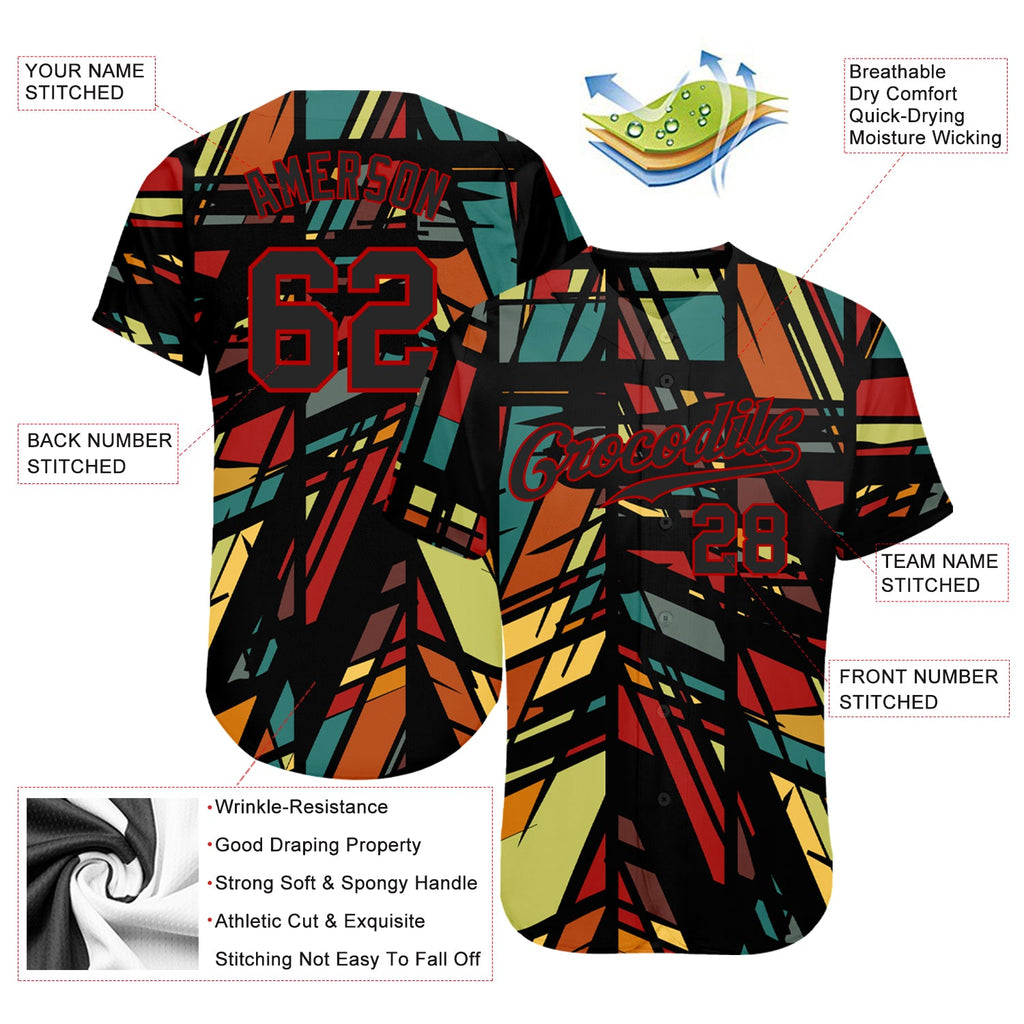 Custom 3D pattern design on authentic baseball jersey with free shipping1