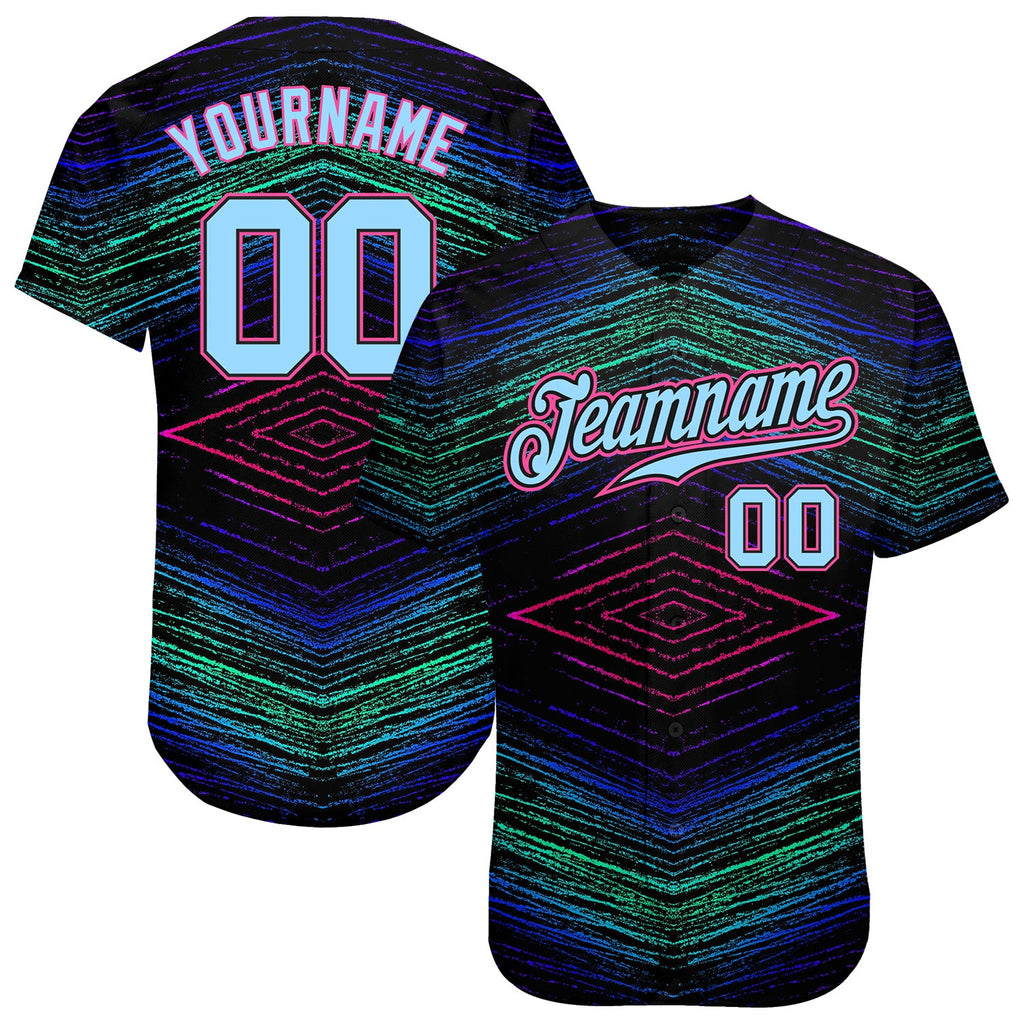 Custom 3D pattern design on authentic baseball jersey with free shipping0