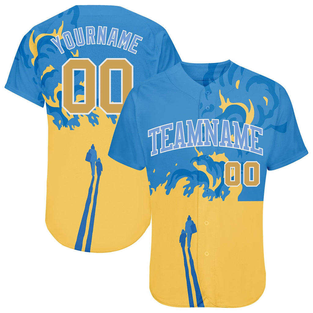 Custom 3D pattern design authentic baseball jersey with Stop War in Ukraine message and free shipping4