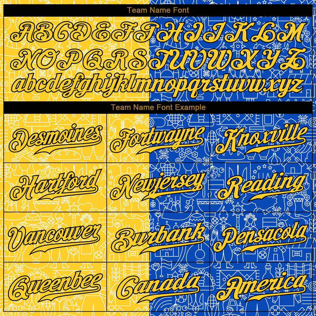 Custom 3D pattern design authentic Ukrainian flag baseball jersey with free shipping3