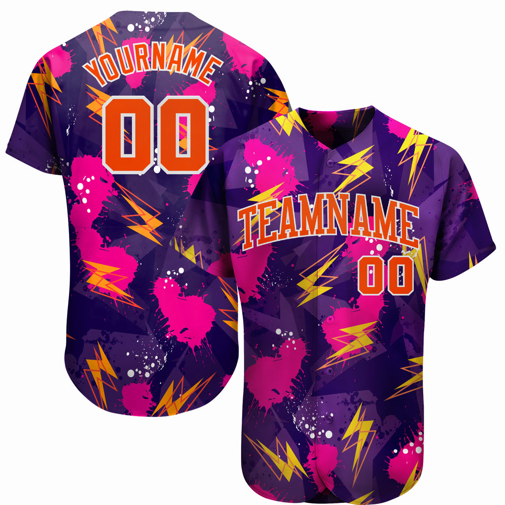 Custom 3D Pattern Design Authentic Baseball Jersey for Music Festival with Free Shipping0