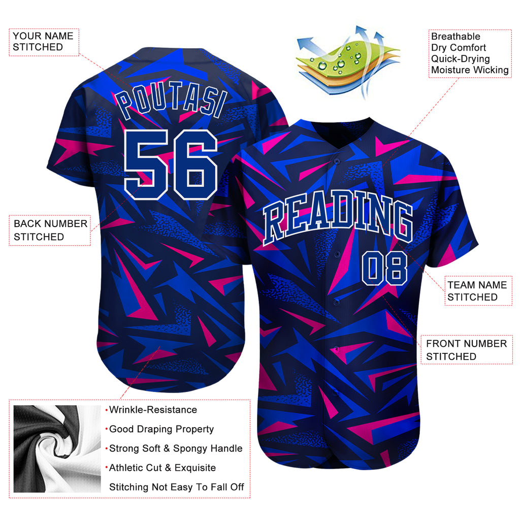 Custom 3D Pattern Design Authentic Baseball Jersey for Music Festival with Free Shipping1