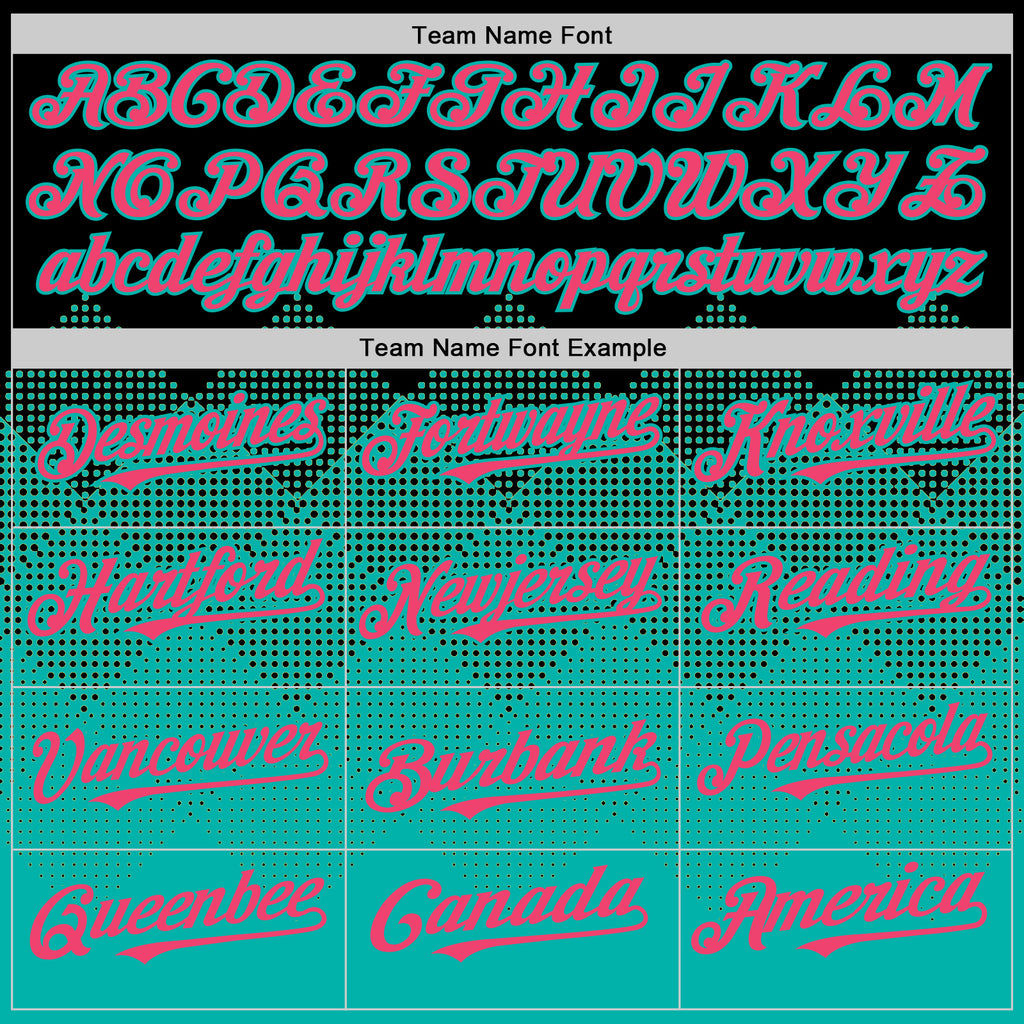 Custom Black Neon Pink-Aqua 3D Pattern Design Gradient Square Shapes Authentic Baseball Jersey