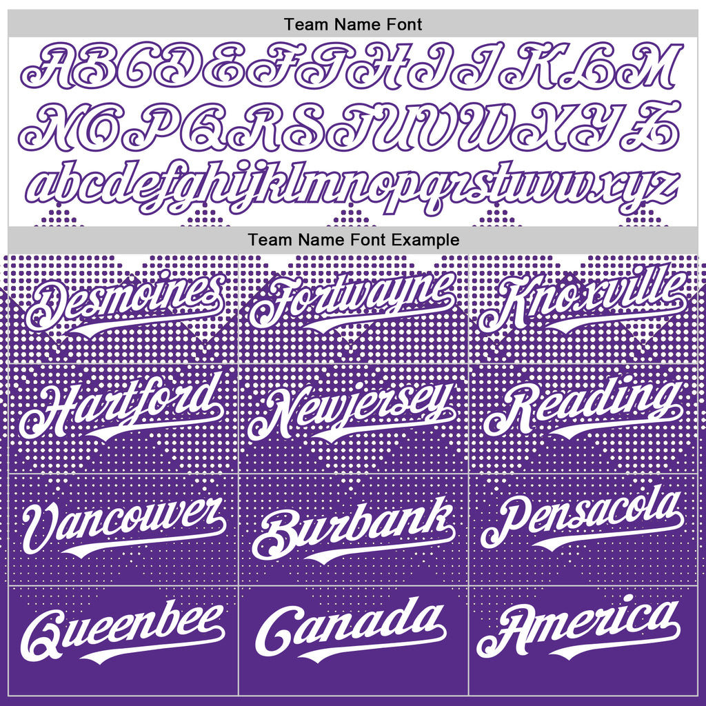 Custom White Purple 3D Pattern Design Gradient Square Shapes Authentic Baseball Jersey