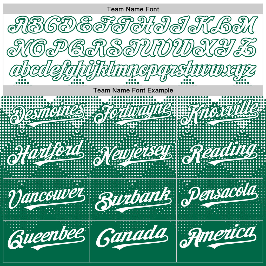 Custom White Kelly Green 3D Pattern Design Gradient Square Shapes Authentic Baseball Jersey