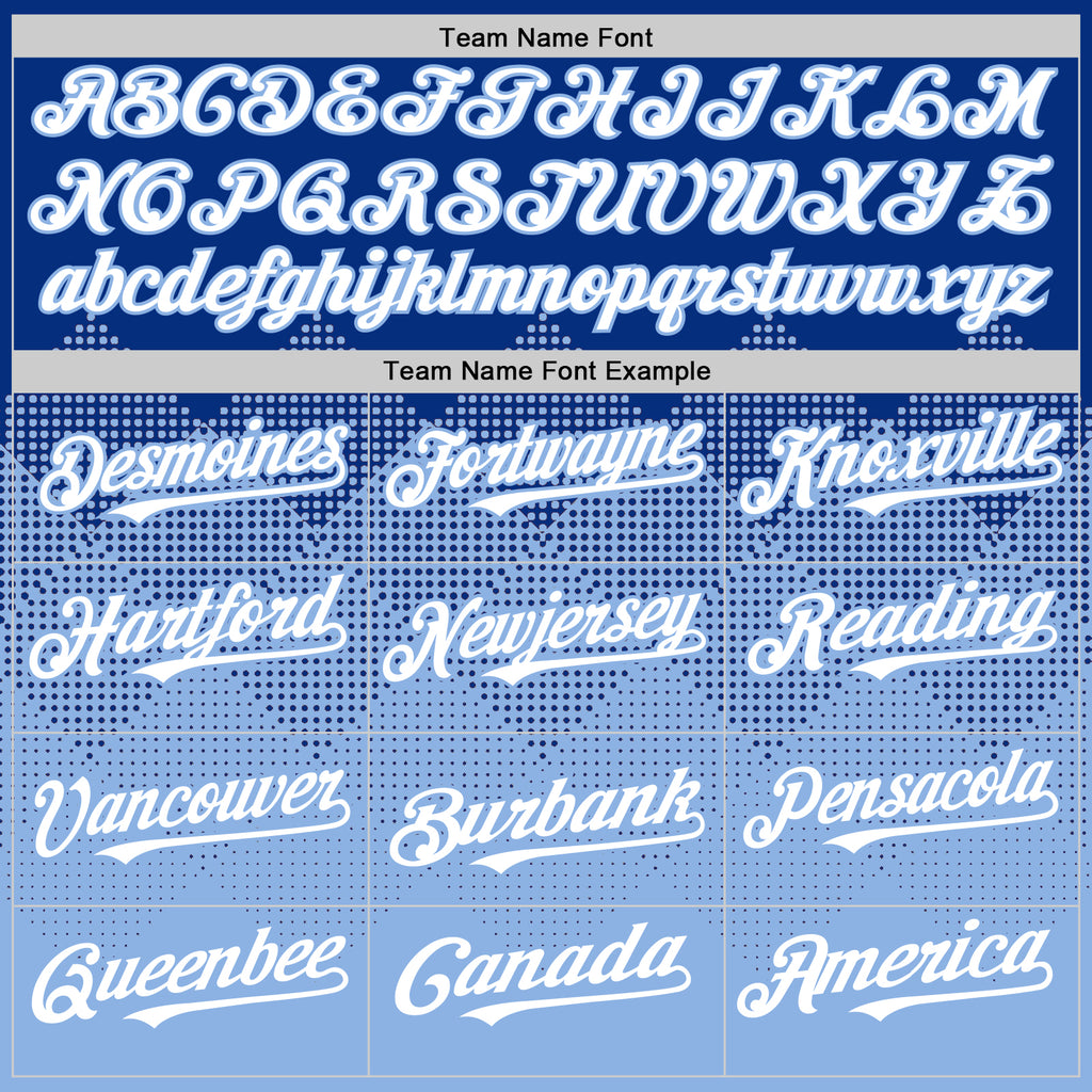 Custom Royal White-Light Blue 3D Pattern Design Gradient Square Shapes Authentic Baseball Jersey