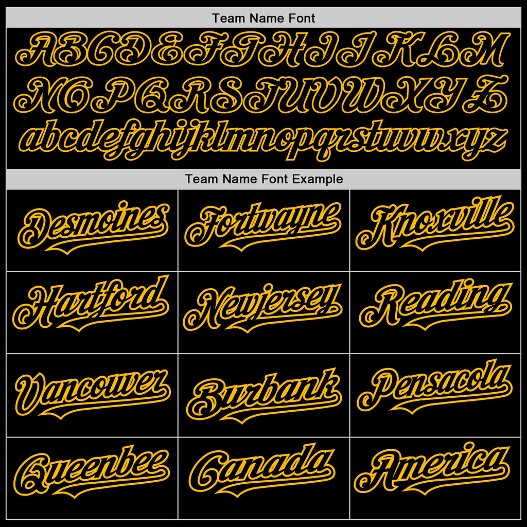Custom Black Gold 3D Pattern Design Abstract Splatter Grunge Art Authentic Baseball Jersey