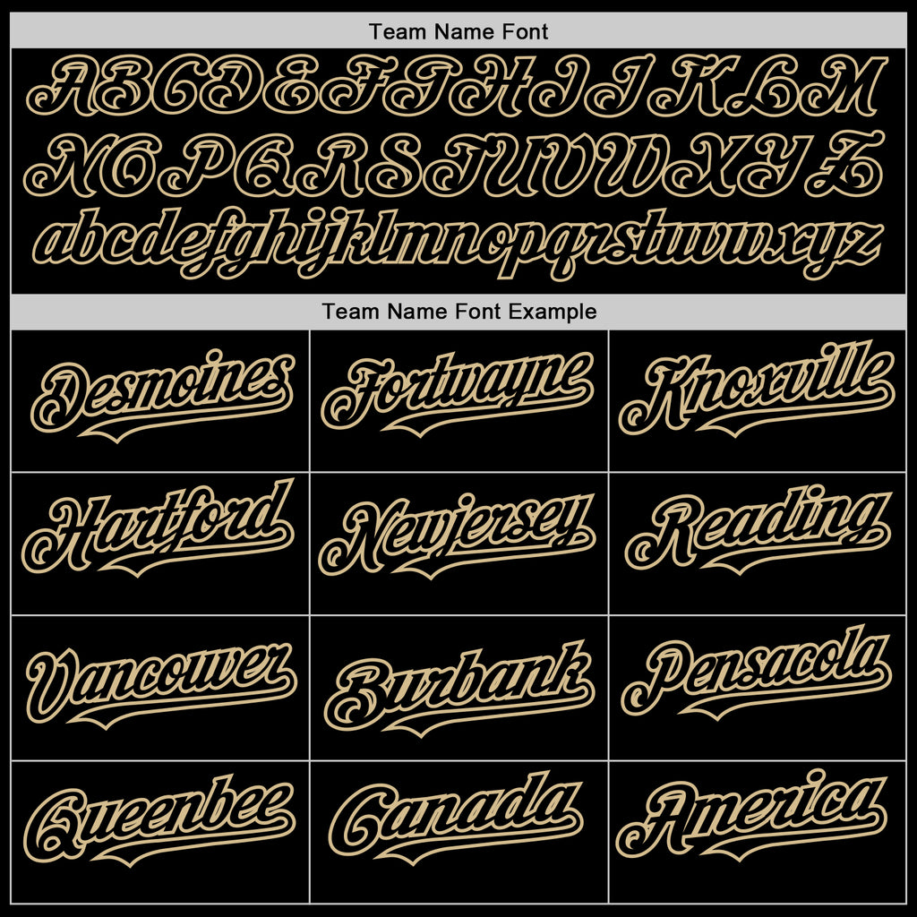 Custom Black Vegas Gold 3D Pattern Design Abstract Splatter Grunge Art Authentic Baseball Jersey
