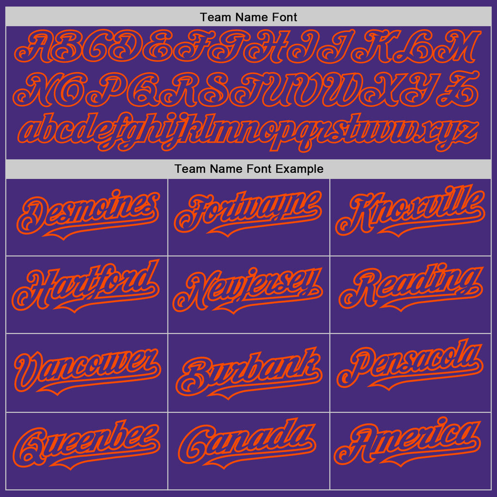 Custom Purple Orange 3D Pattern Design Abstract Splatter Grunge Art Authentic Baseball Jersey