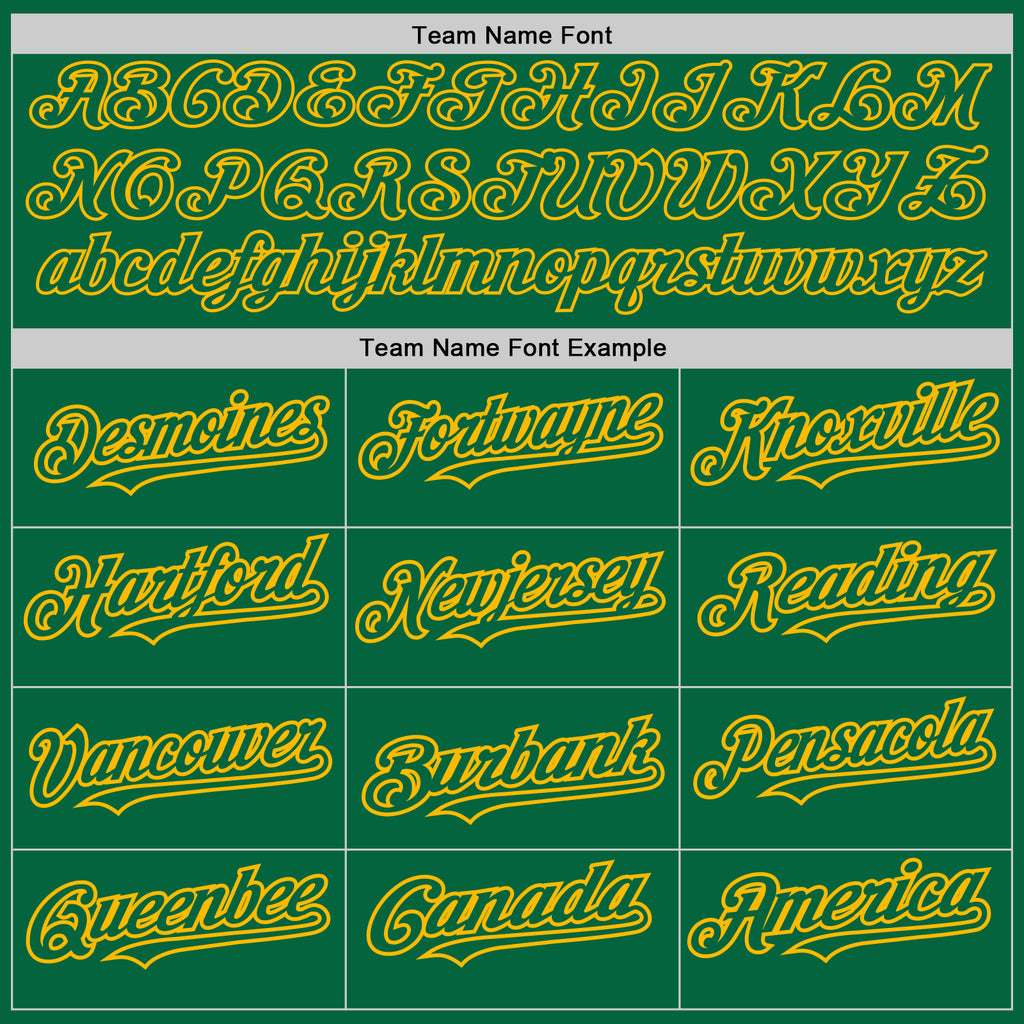 Custom Kelly Green Gold 3D Pattern Design Abstract Splatter Grunge Art Authentic Baseball Jersey