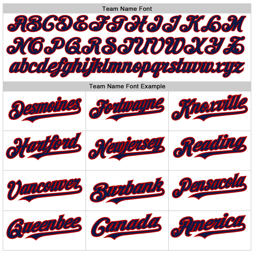 Custom White Navy-Red 3D Pattern Design Abstract Sharp Shape Authentic Baseball Jersey