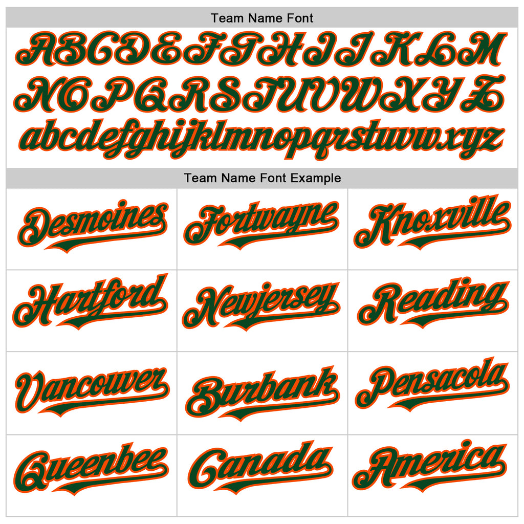 Custom White Green-Orange 3D Pattern Design Abstract Sharp Shape Authentic Baseball Jersey