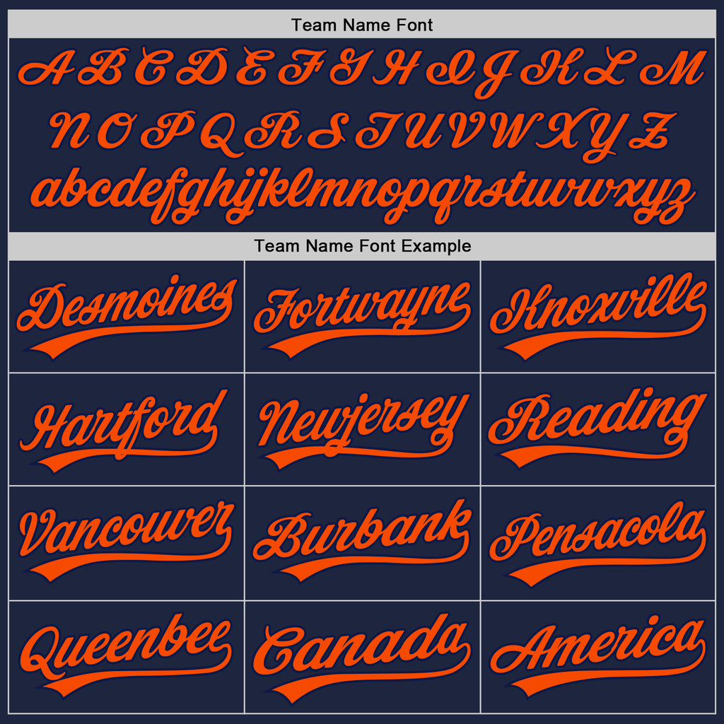 Custom Graffiti Pattern Orange-Navy 3D Scratch Authentic Baseball Jersey