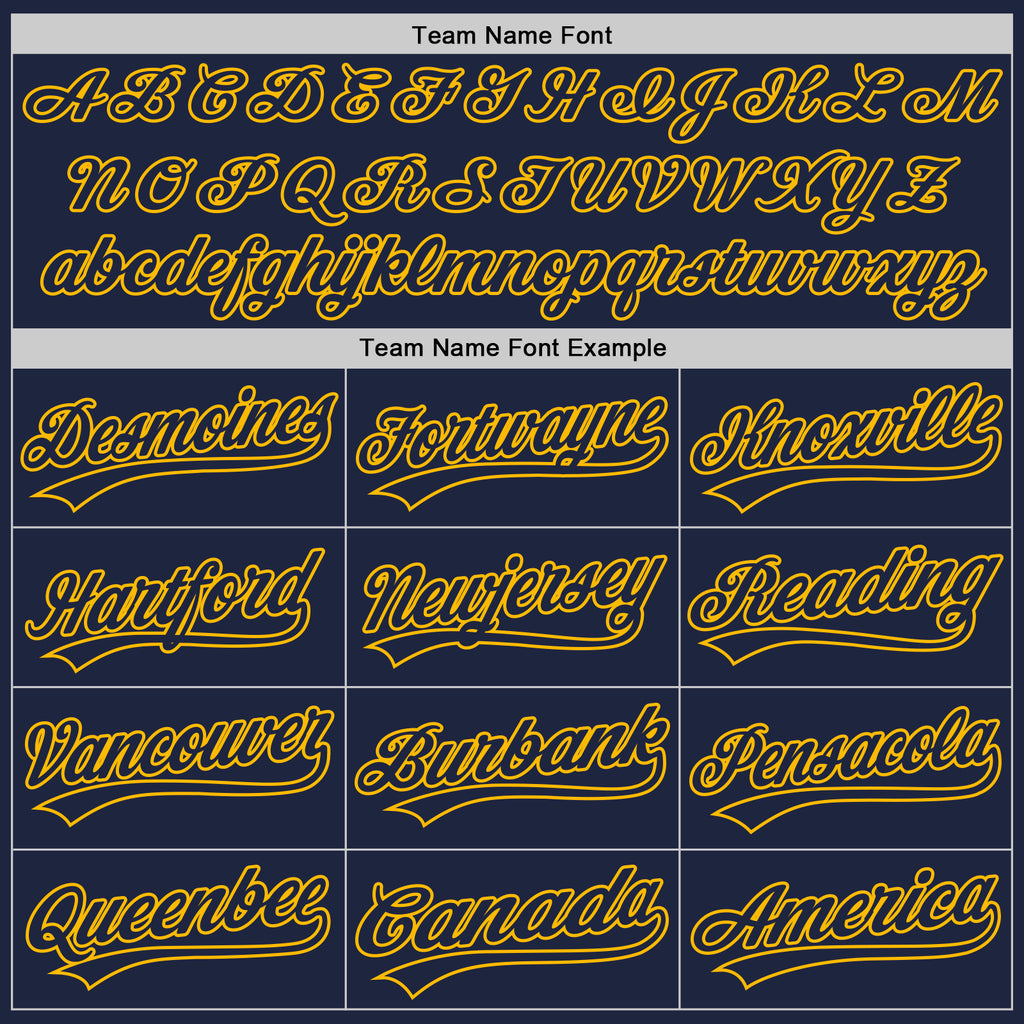 Custom Graffiti Pattern Navy-Gold 3D Scratch Authentic Baseball Jersey