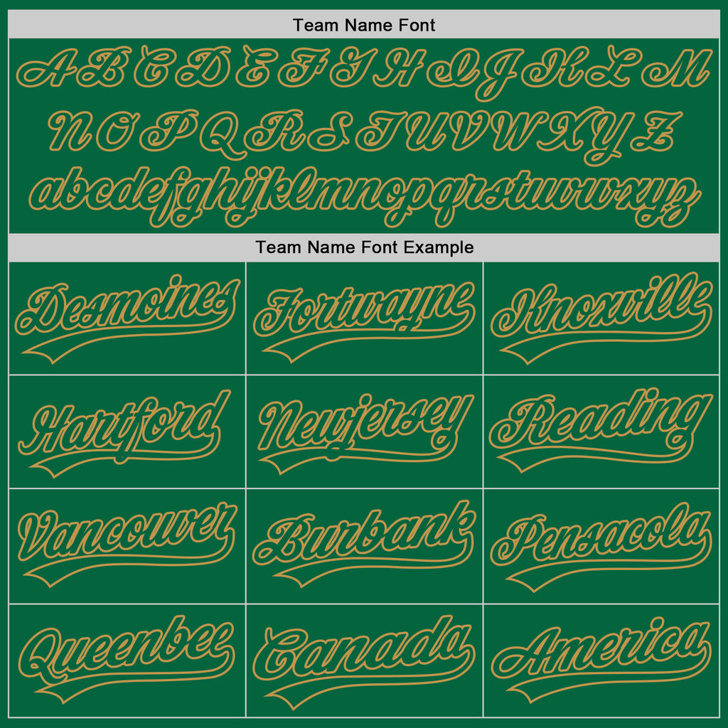 Custom Graffiti Pattern Kelly Green-Old Gold 3D Scratch Authentic Baseball Jersey