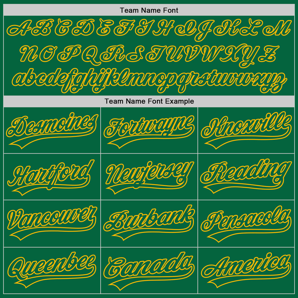 Custom Graffiti Pattern Kelly Green-Gold 3D Scratch Authentic Baseball Jersey