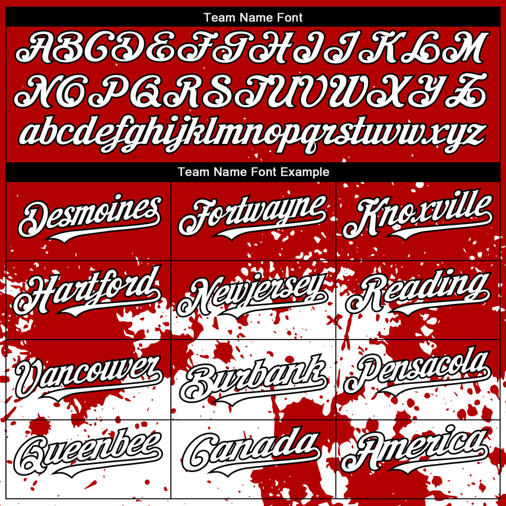Custom Red White-Black 3D Pattern Design Abstract Splash Grunge Art Authentic Baseball Jersey