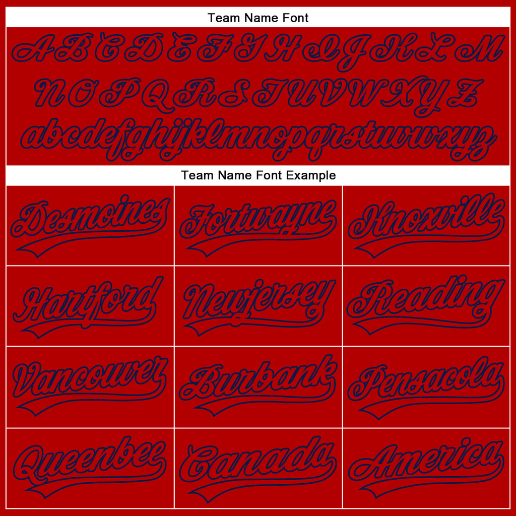 Custom Red Navy 3D Pattern Design Side Stripes Authentic Baseball Jersey