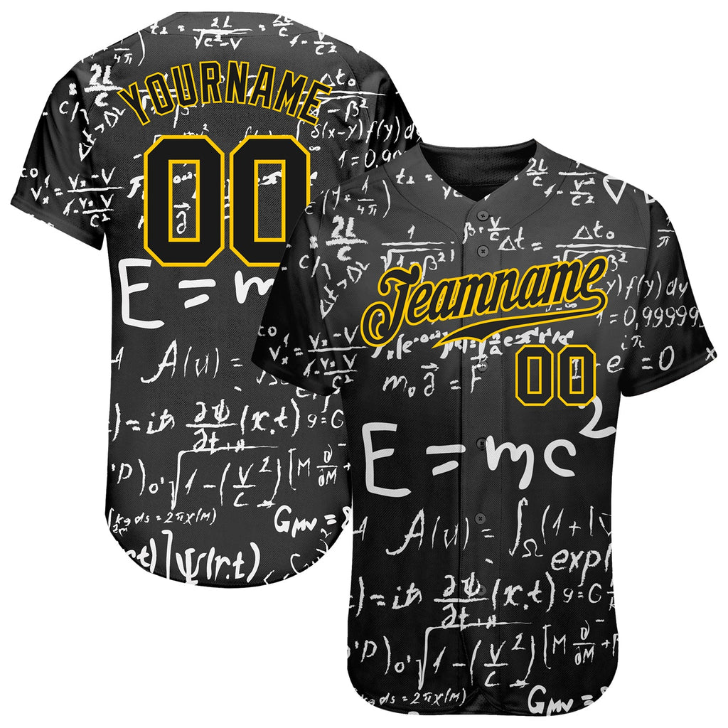 Custom 3D Pattern Design Math Authentic Baseball Jersey with Free Shipping1