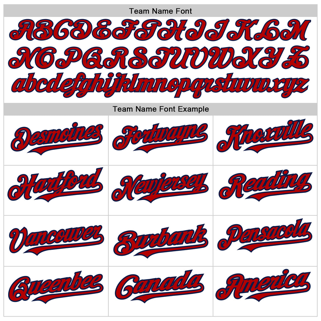 Custom White Red-Navy 3 Colors Arm Shapes Authentic Baseball Jersey