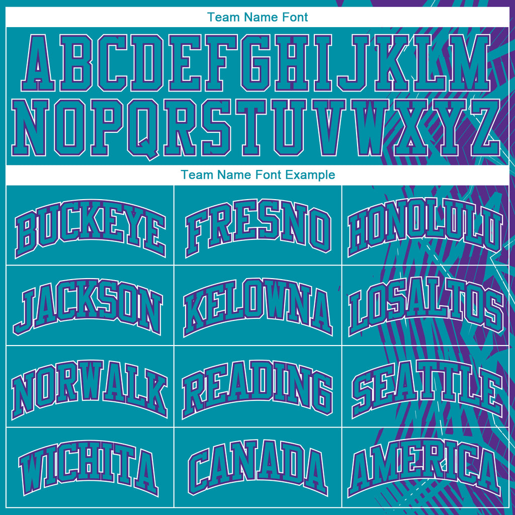 Custom Teal Purple-White Round Neck Sublimation Basketball Suit Jersey