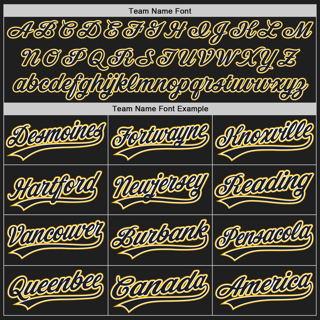 Custom Black Gold Pinstripe Black-White Authentic Baseball Jersey