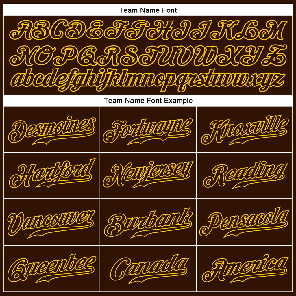 Custom Brown Brown-Gold Authentic Sleeveless Baseball Jersey