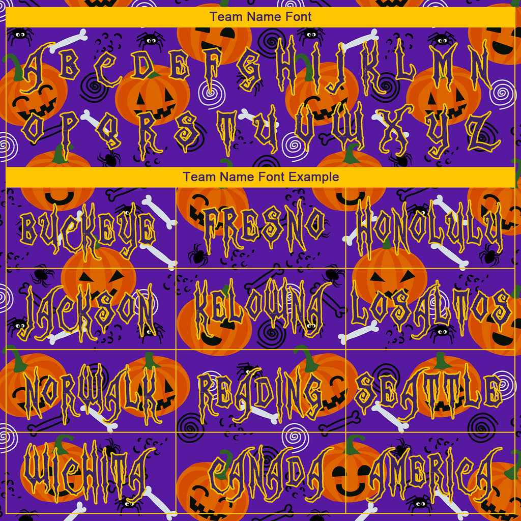 Custom 3D pattern Halloween pumpkins long sleeve performance T-shirt with free shipping1