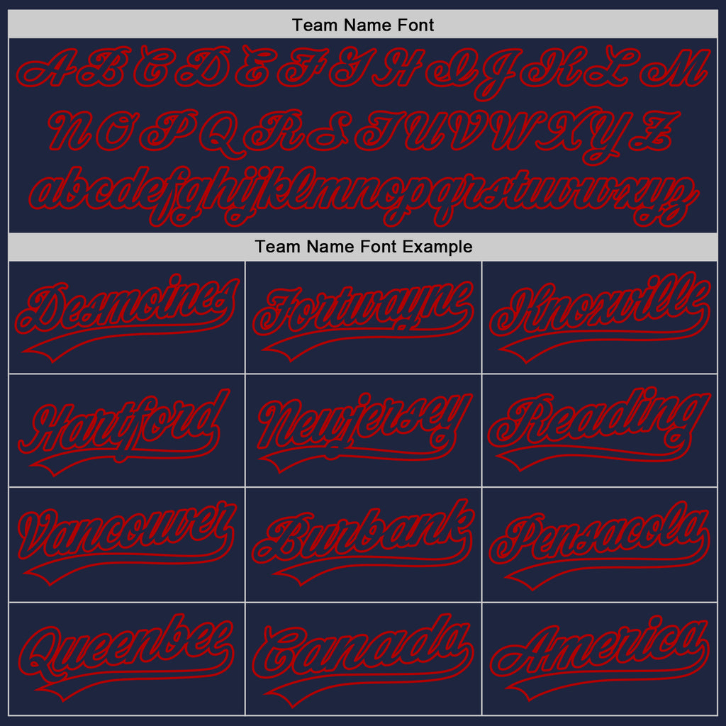 Custom Navy Navy-Red Authentic Baseball Jersey