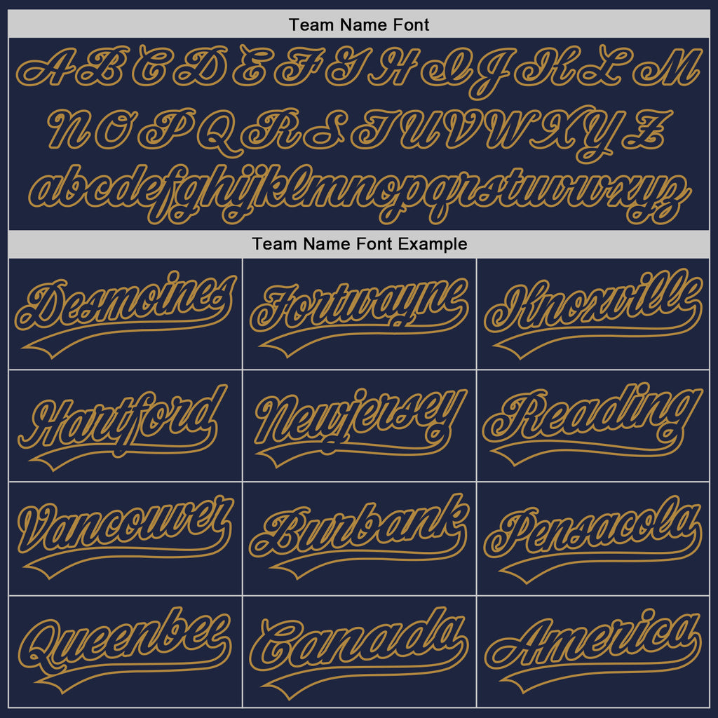 Custom Navy Navy-Old Gold Authentic Baseball Jersey