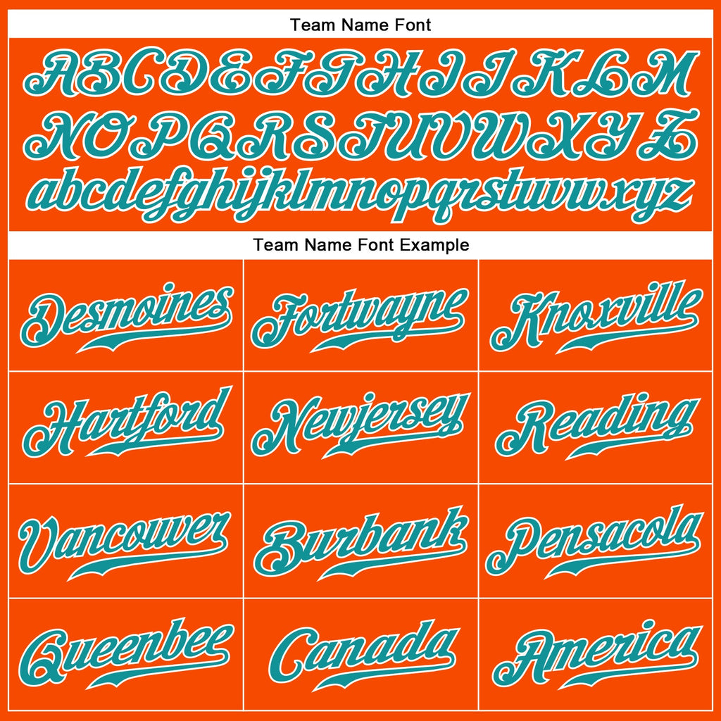 Custom Orange Teal-White Authentic Sleeveless Baseball Jersey