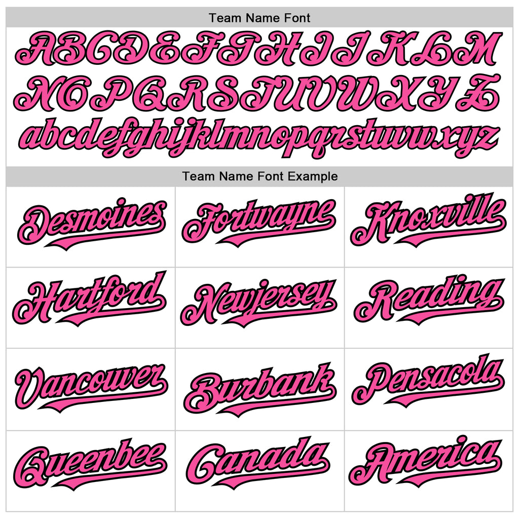 Custom White Pink-Black Authentic Raglan Sleeves Baseball Jersey