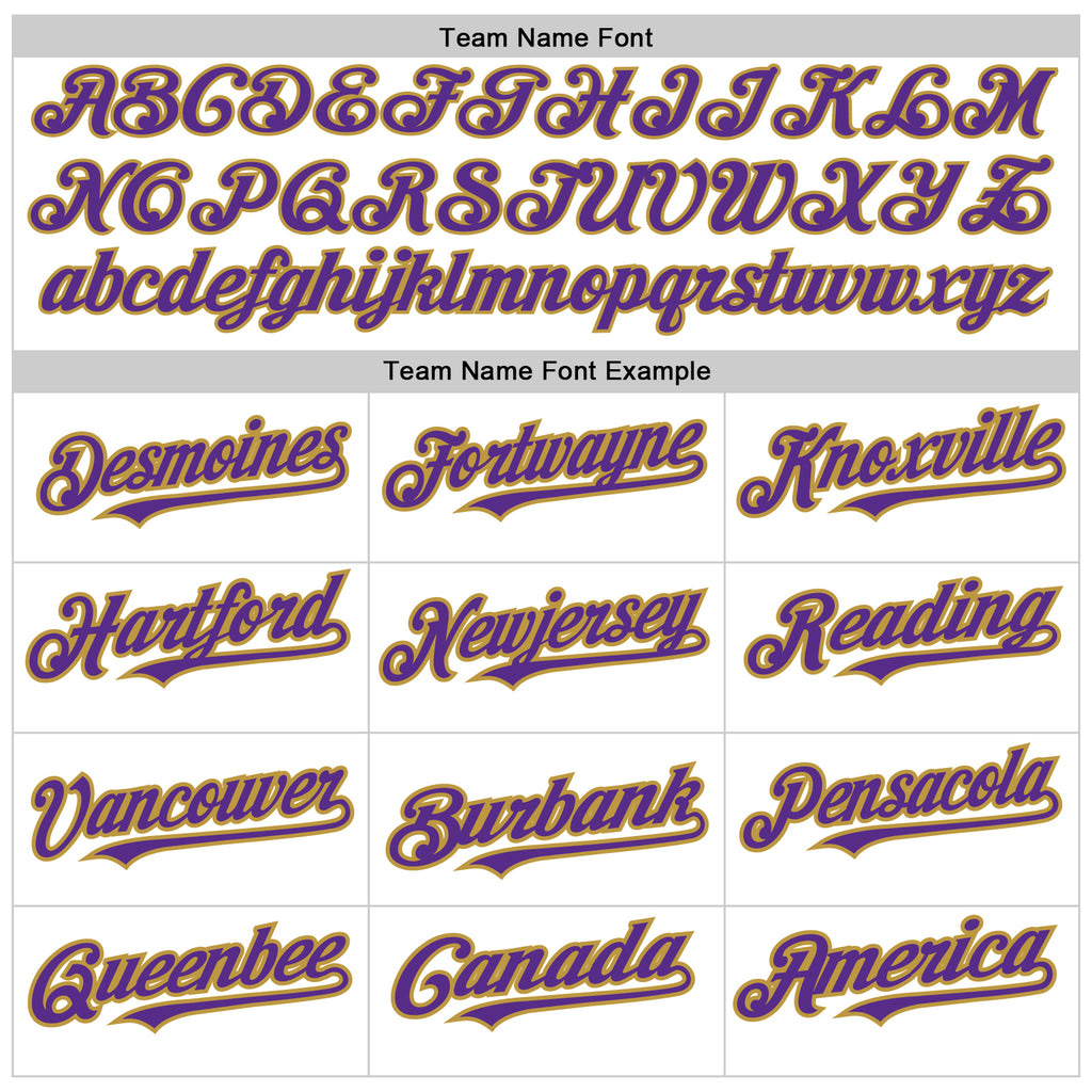 Custom White Purple-Old Gold Authentic Raglan Sleeves Baseball Jersey