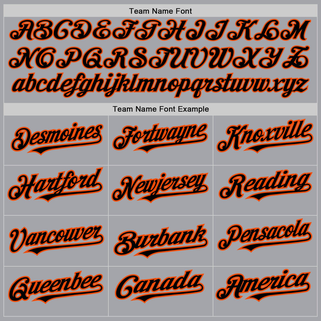 Custom Gray Black-Orange Authentic Raglan Sleeves Baseball Jersey