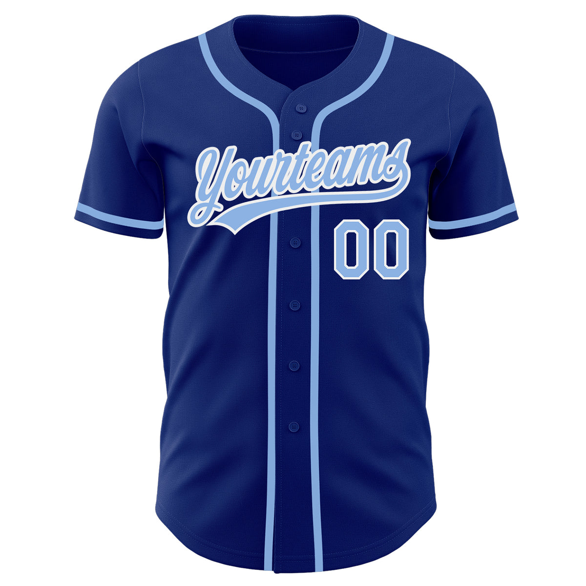 Custom Royal Light Blue-White Authentic Baseball Jersey Free Shipping ...