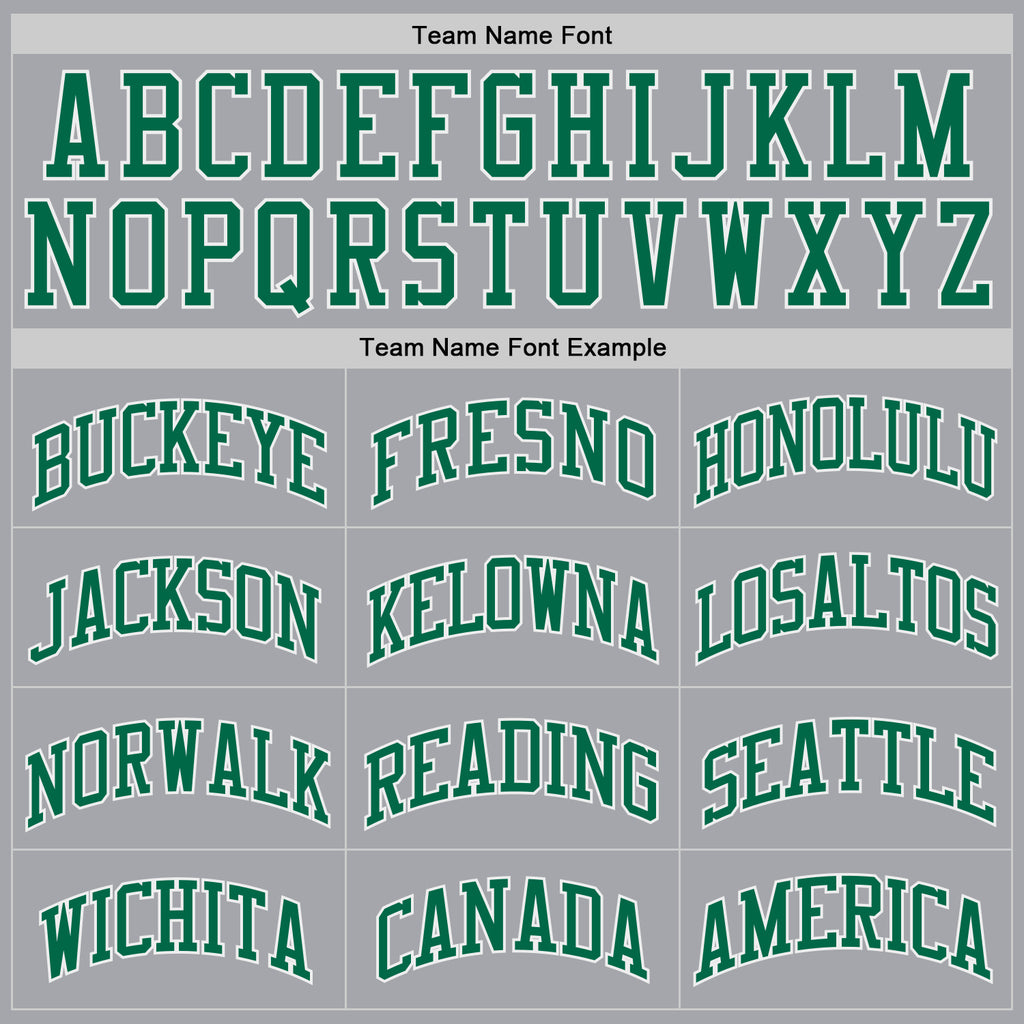 Custom Gray Kelly Green-White Authentic Throwback Basketball Jersey