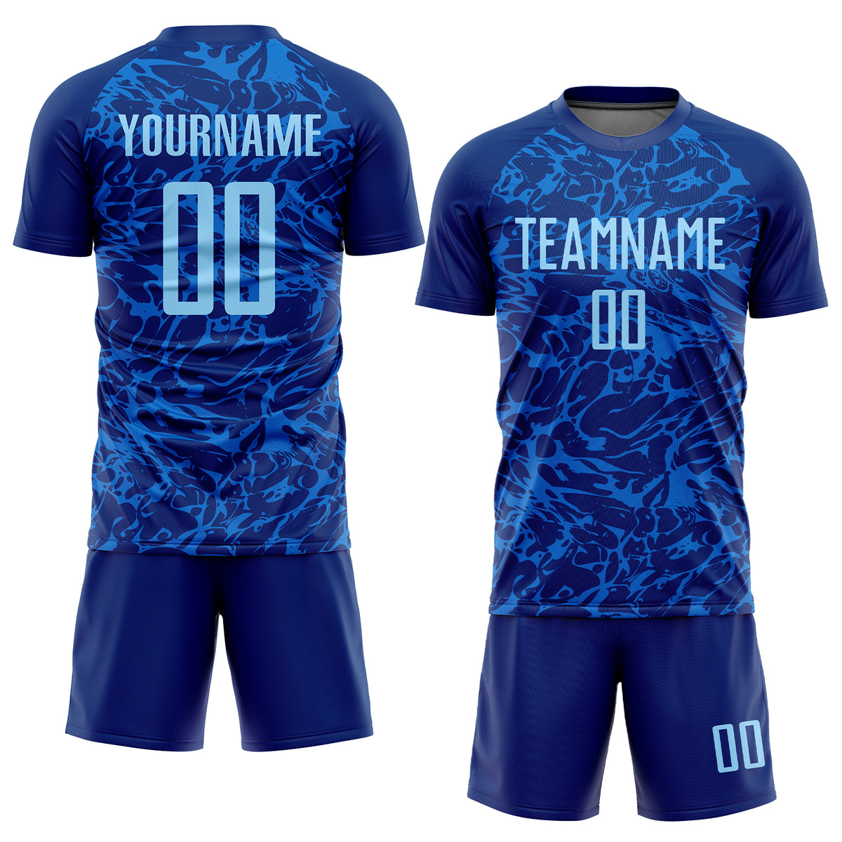 Custom Royal Light Blue Sublimation Soccer Uniform Jersey Free Shipping ...