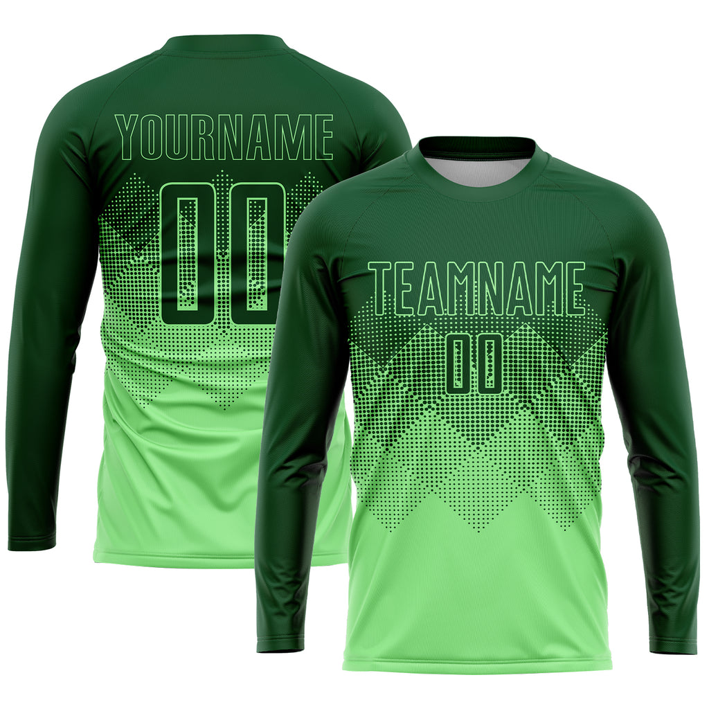 Custom Pea Green Green Sublimation Soccer Uniform Jersey