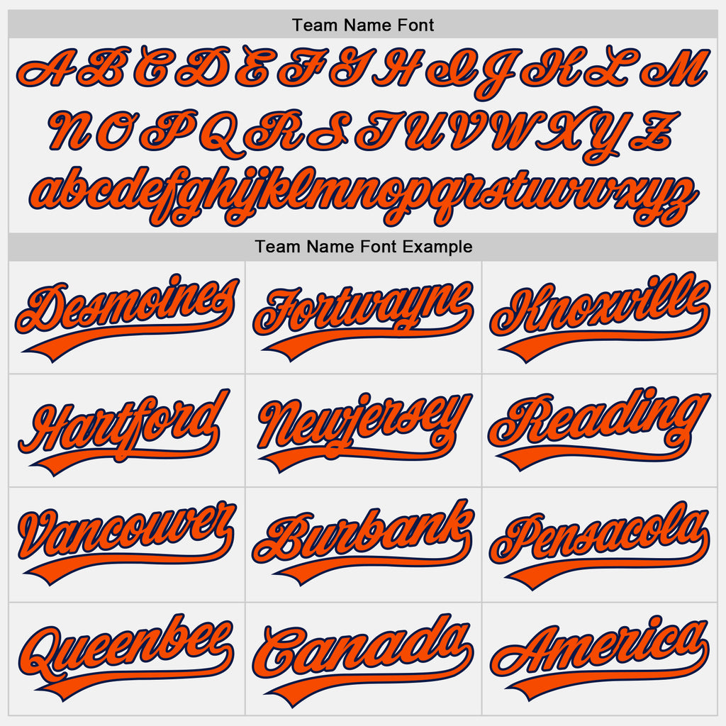 Custom White Navy Pinstripe Orange Authentic Baseball Jersey
